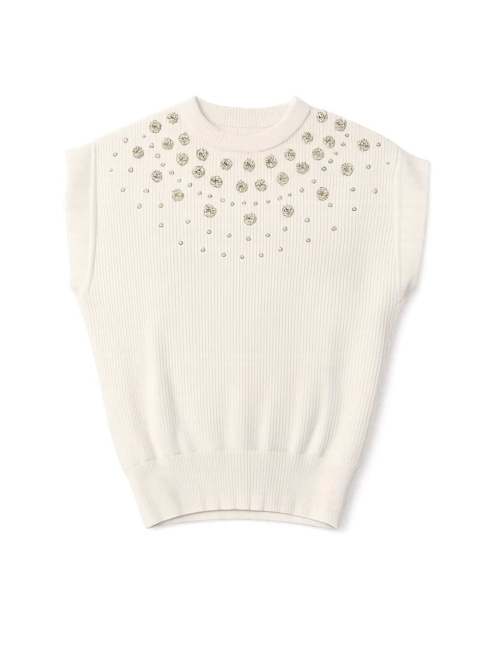 Embellished sweater top